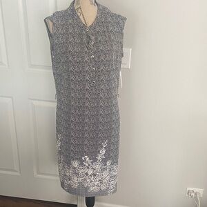 Enfocus Studio Black and White Floral Dress